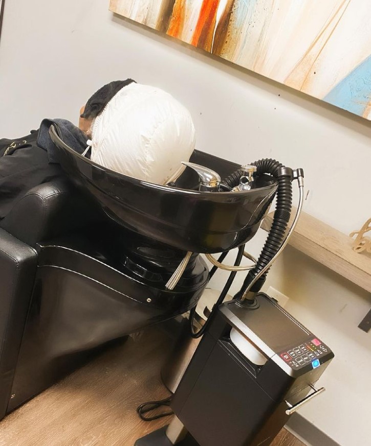 Inside the hair salon at Rocol Beauty Studio