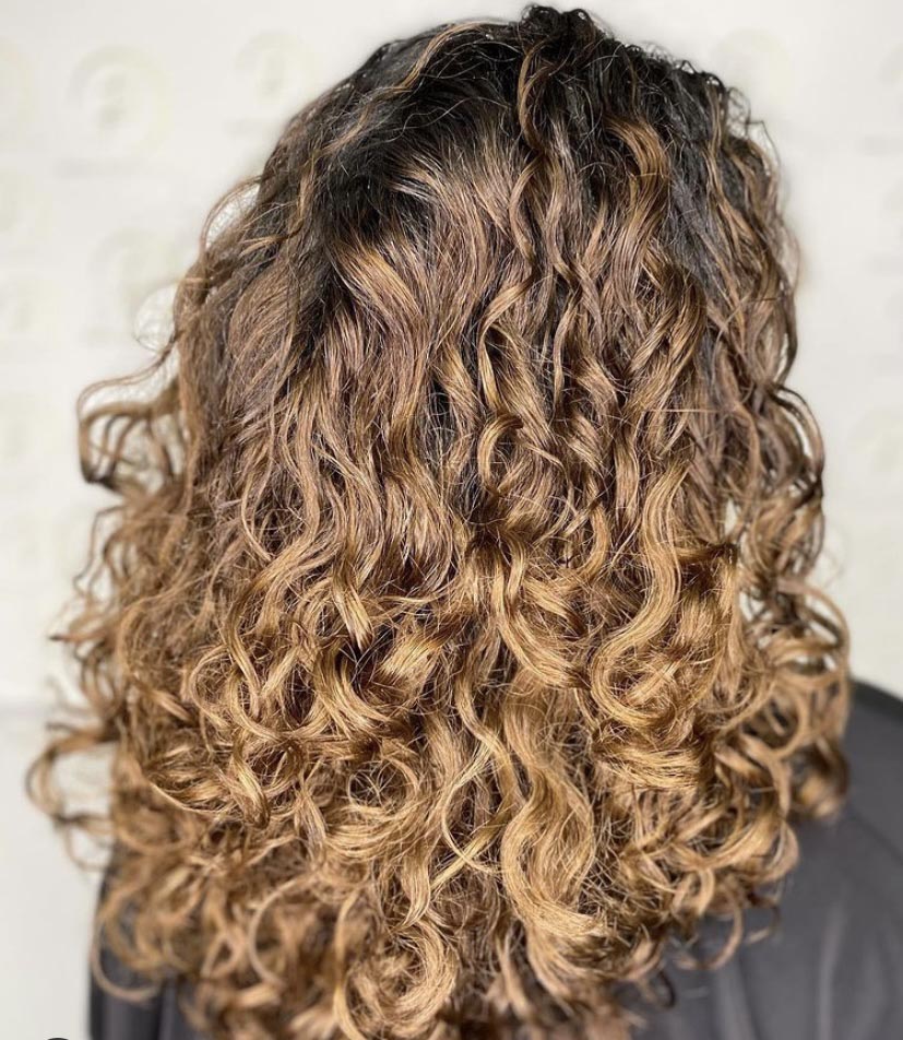 Curly hair done by the curly hair experts at Rocol Beauty Studio in Charlotte, NC